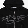 4YE Signature Zip Hoodie Black/White 10