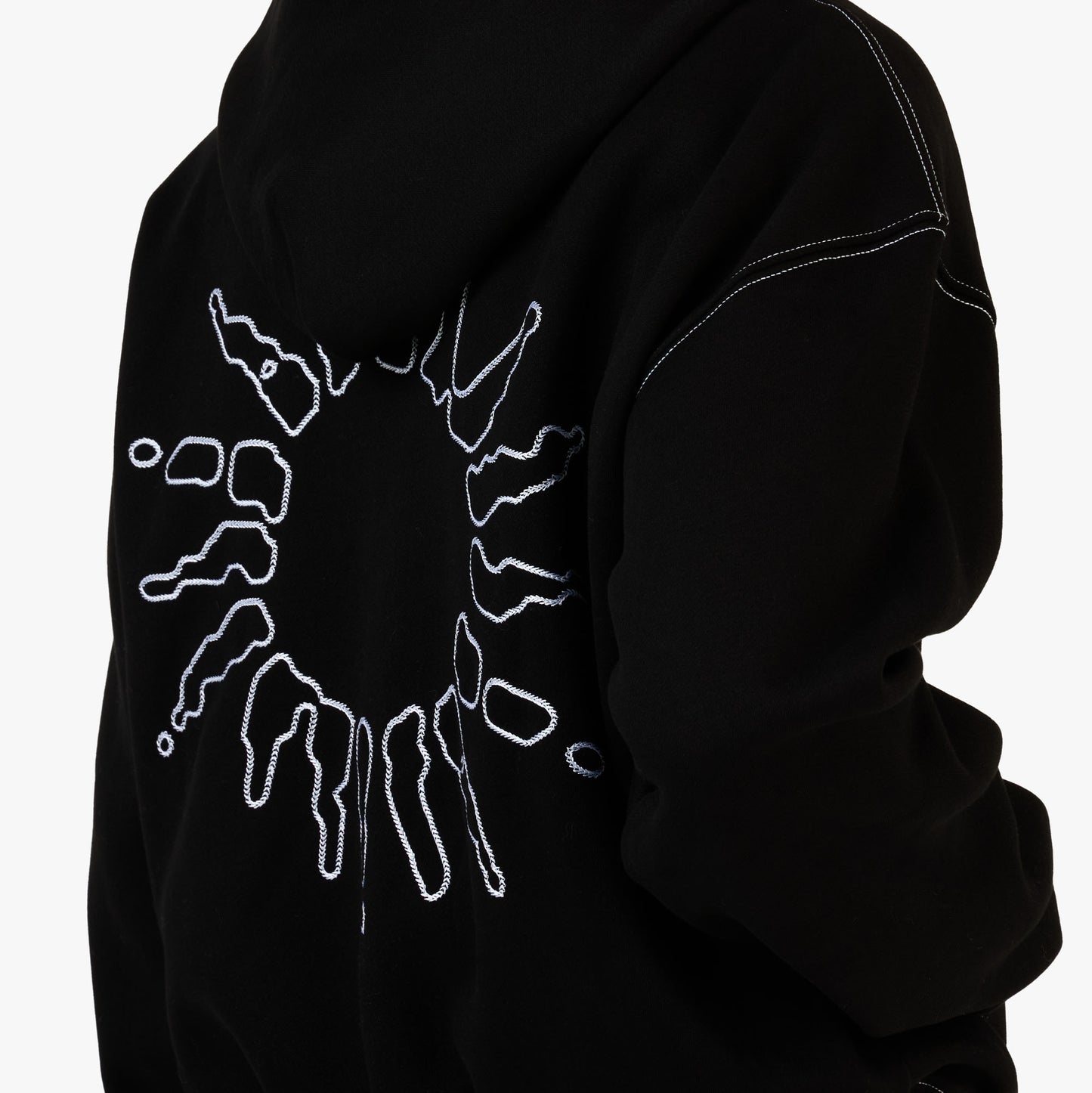 4YE Signature Zip Hoodie Black/White