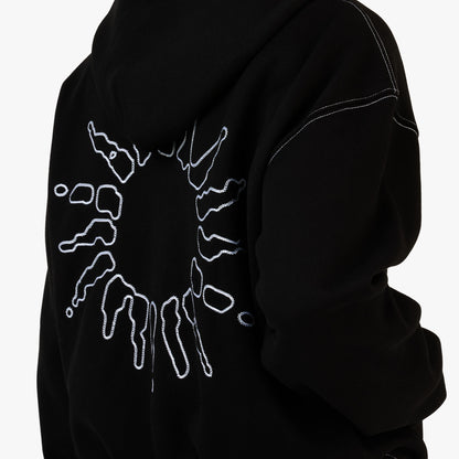 4YE Signature Zip Hoodie Black/White