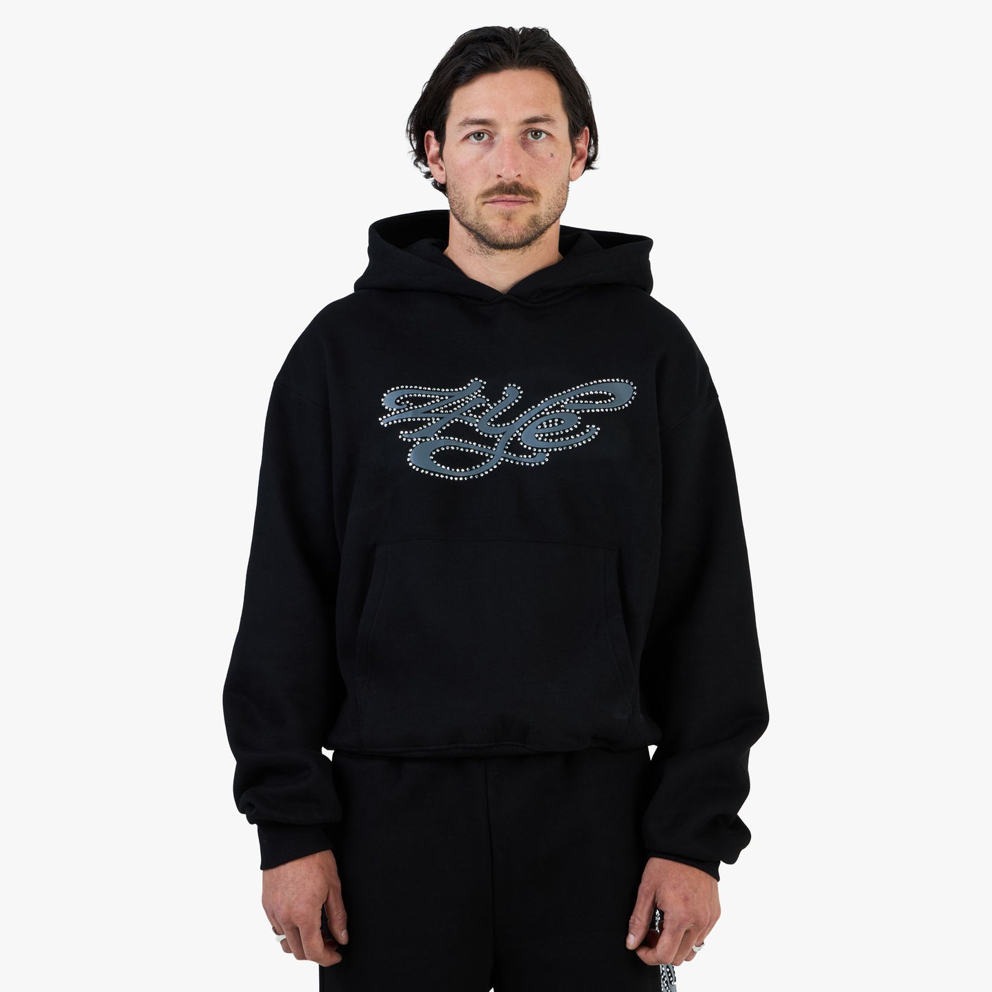 4YE Signature Zip Hoodie Black / Black