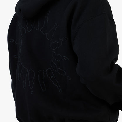 4YE Signature Zip Hoodie Black / Black