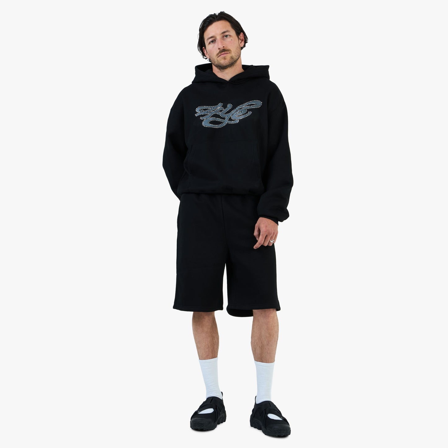4YE Signature Zip Hoodie Black / Black