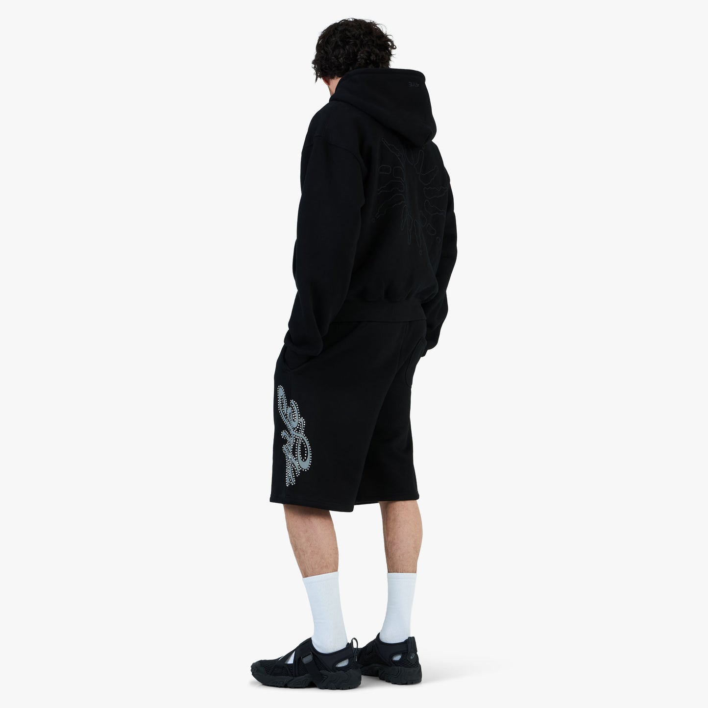 4YE Signature Zip Hoodie Black / Black
