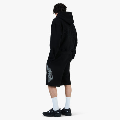 4YE Signature Zip Hoodie Black / Black