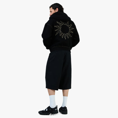4YE Signature Zip Hoodie Black / Gold