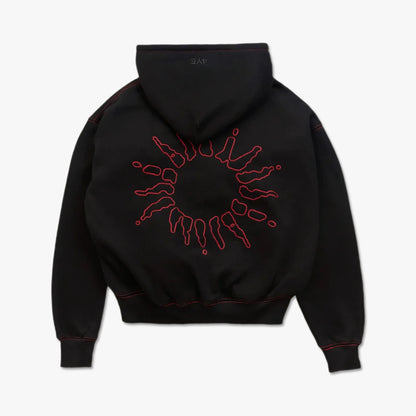 4YE Signature Zip Hoodie Black / Red