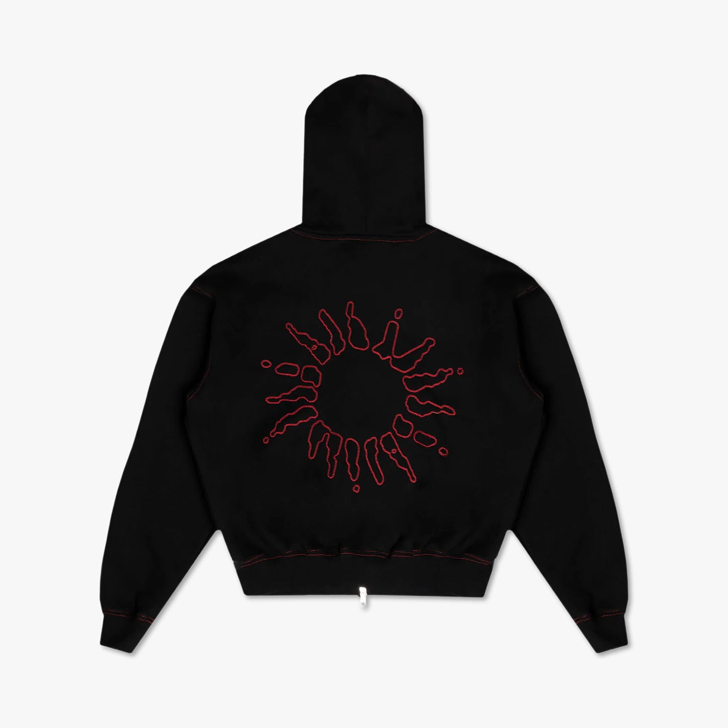 4YE Signature Zip Hoodie Forrest Black / Red