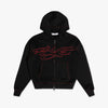 4YE Signature Zip Hoodie Forrest Black / Red 8