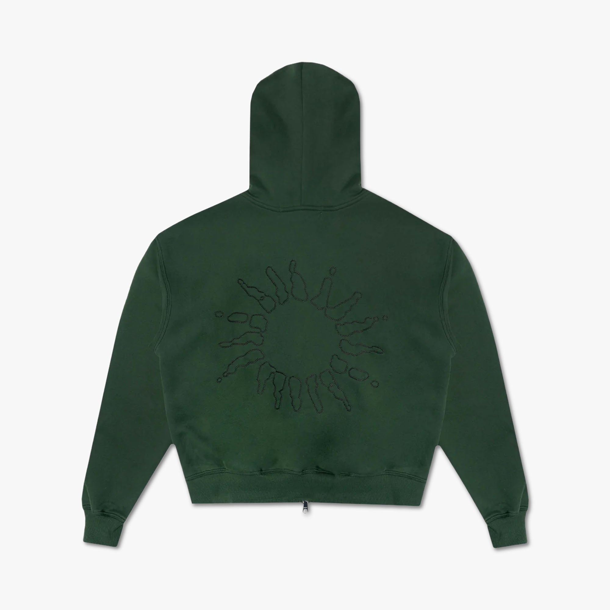 4YE Signature Zip Hoodie Forrest Green / Black | Livestock