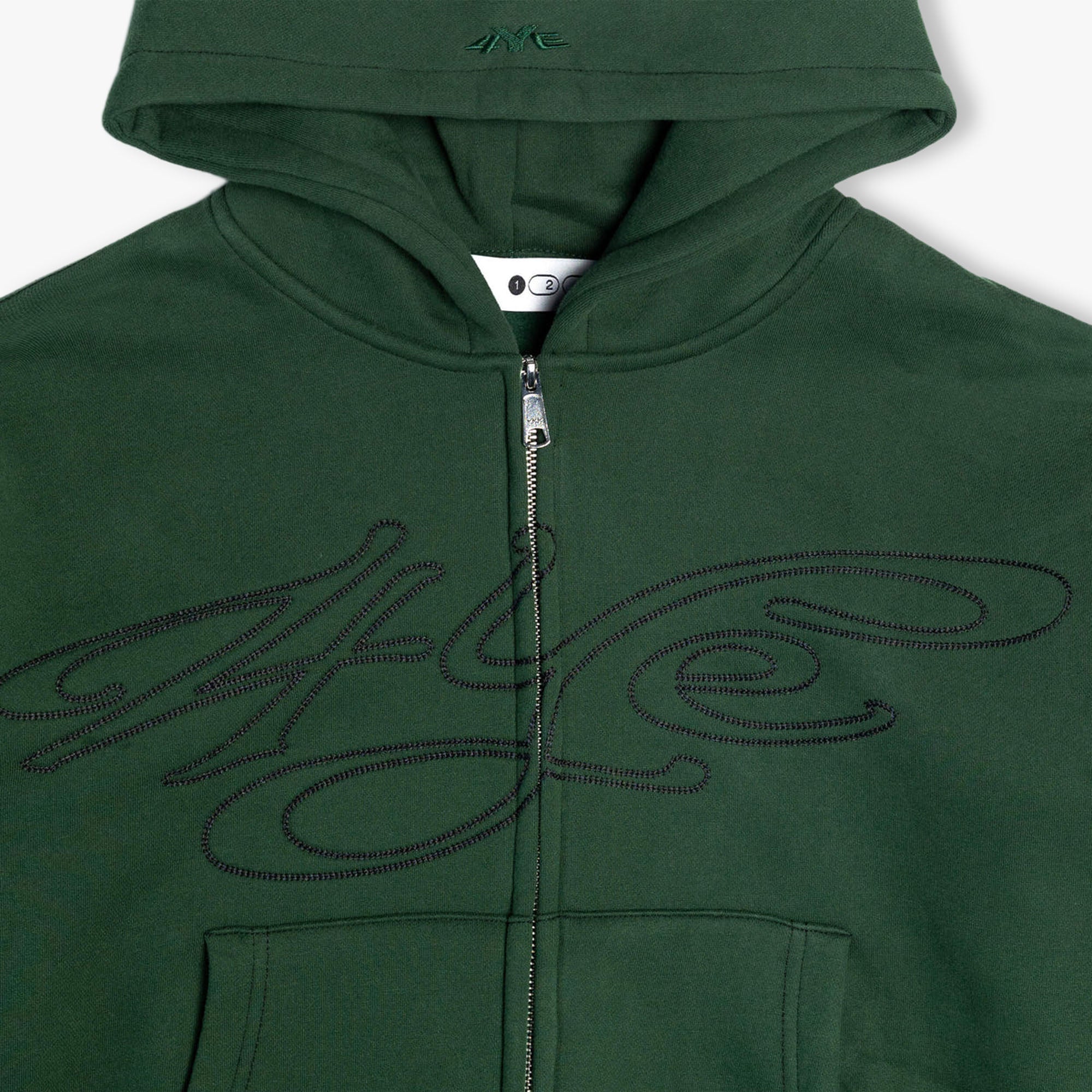 4YE Signature Zip Hoodie Forrest Green / Black | Livestock