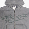 4YE Signature Zip Hoodie Medium Grey / Forrest Green 10