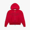 Sweat à capuche zippé 4YE rouge / noir 8