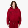 Sweat à capuche zippé 4YE rouge / noir 1