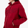 Sweat à capuche zippé 4YE rouge / noir 4
