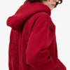 Sweat à capuche zippé 4YE rouge / noir 5