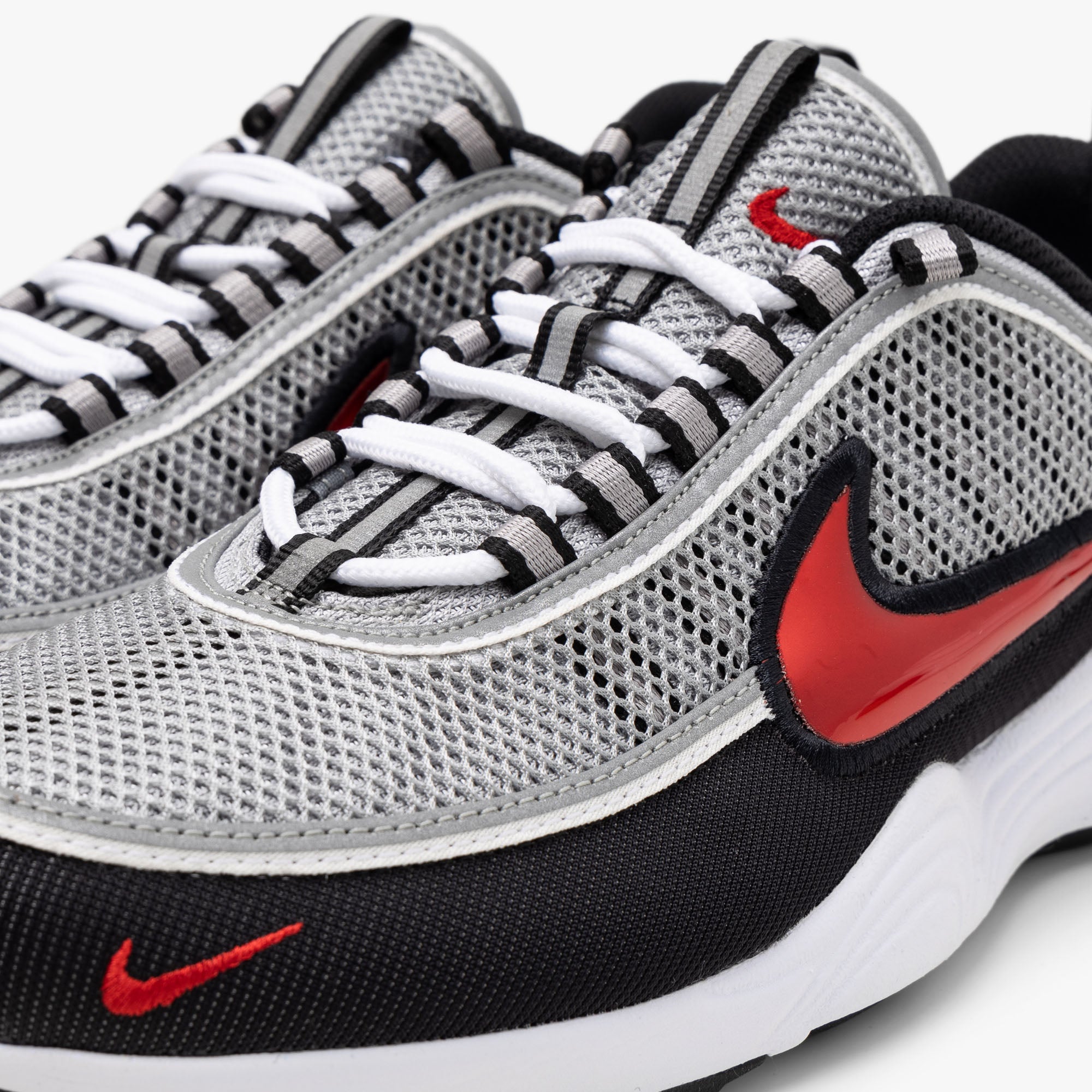 Nike Air Zoom Spiridon SP Metallic Silver / Sport Red – Livestock