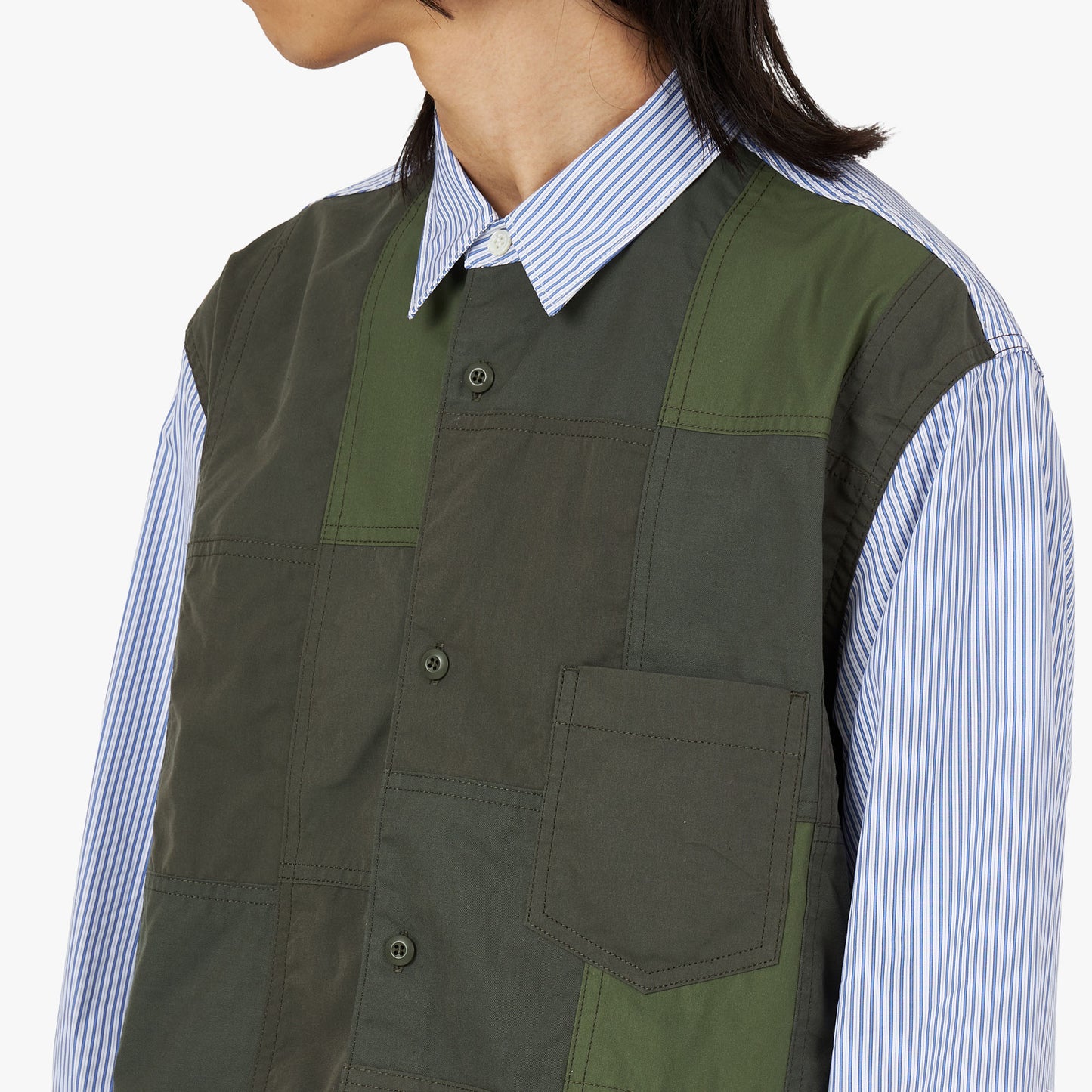 COMME des GARÇONS HOMME Chemise en tissu multiple  / Mélangé