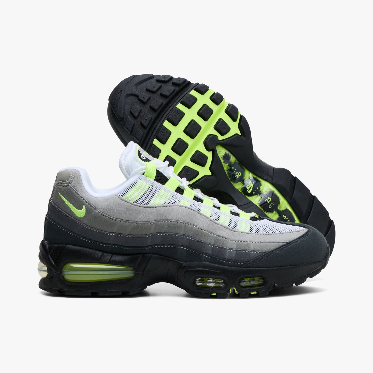 Nike Air Max 95 OG Noir / Jaune Néon - Gris Froid