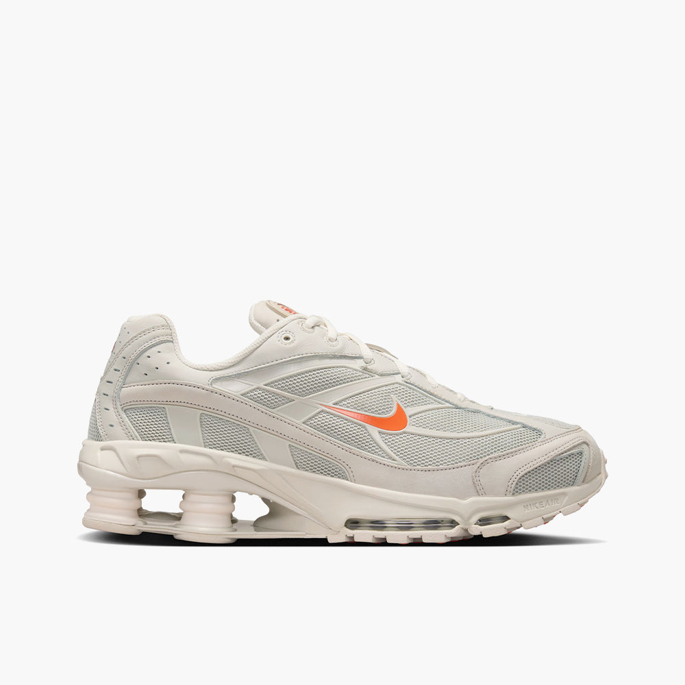 Grey and orange nike shox on sale