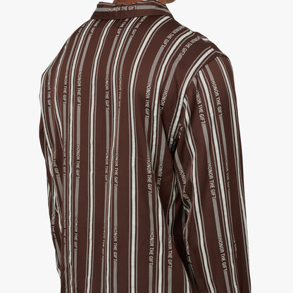 Chemise à manches longues Henley à rayures Honor the Gift Honor / Brun