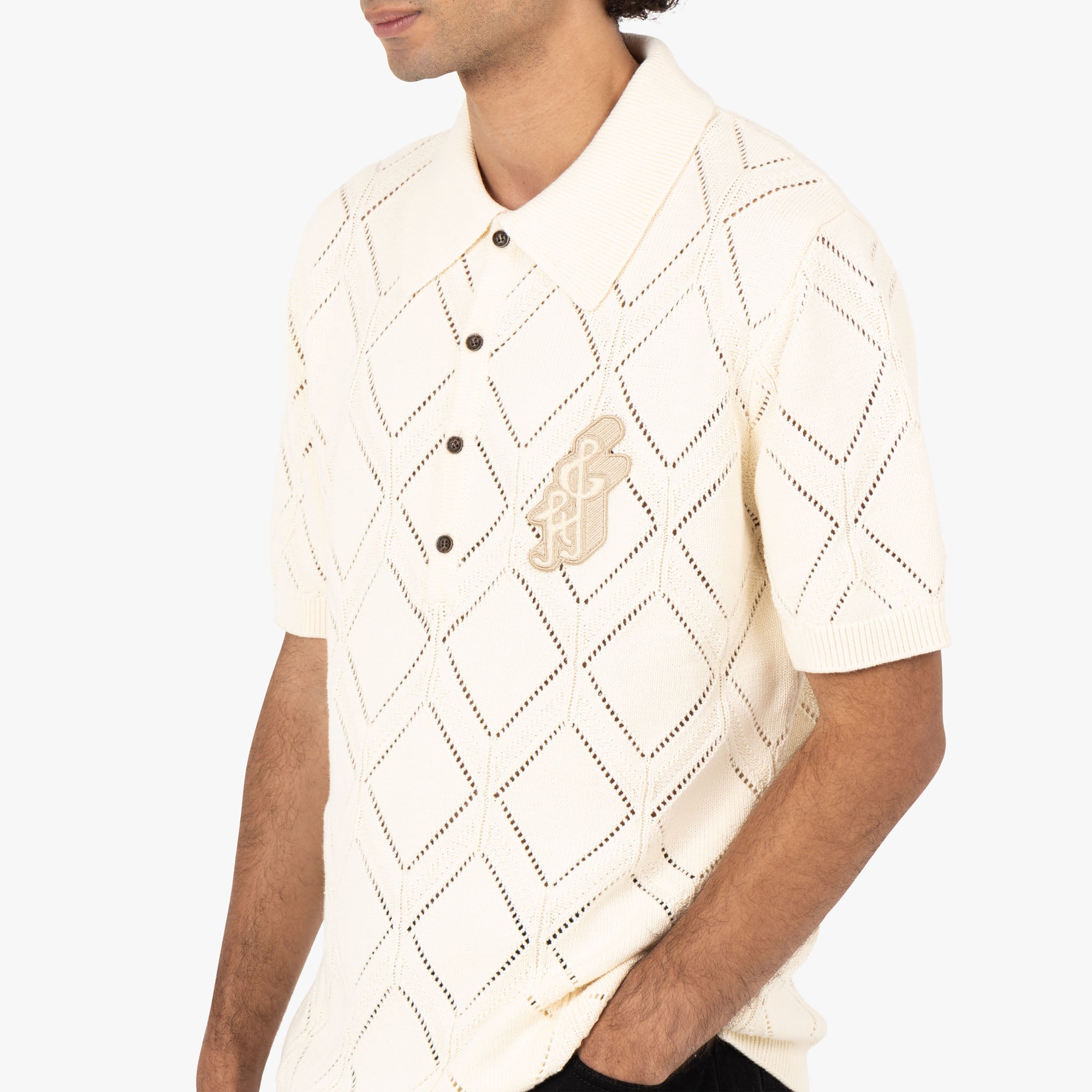 Honor the Gift Diamond Knit Polo / Cream – Livestock