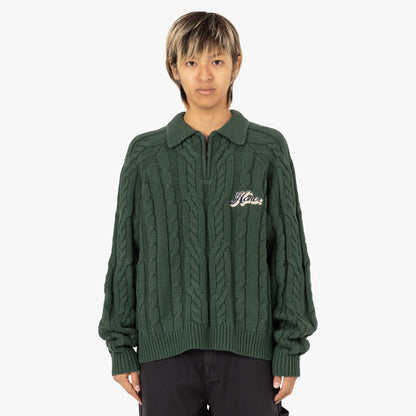 Honor The Gift Cable Zip Leisure Henley / Green