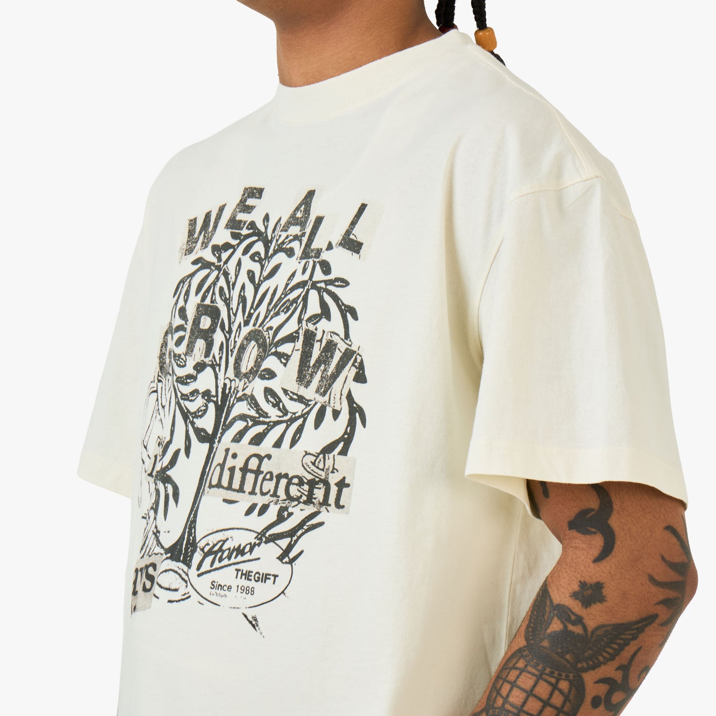 Honor The Gift We All Grow T-shirt / Blanc