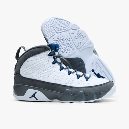 Jordan 9 Retro White / French Blue - Flint Grey