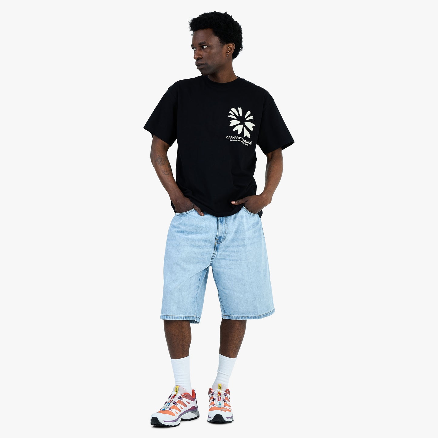 Carhartt WIP Short Landon Bleu / Délavé Usé