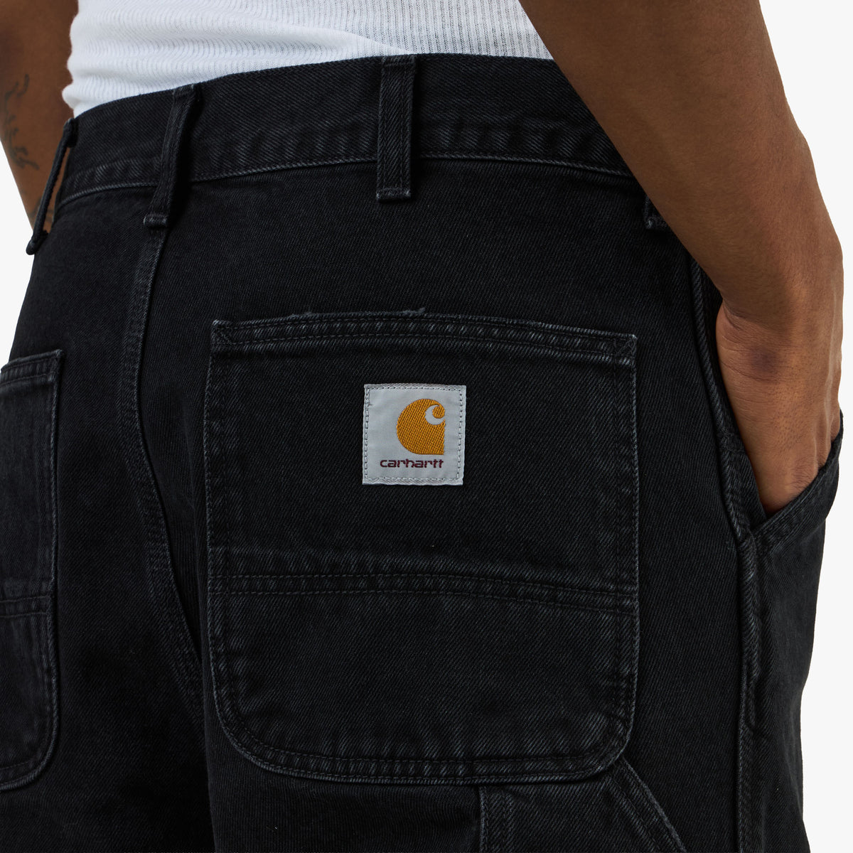 Carhartt WIP Single Knee Pant / Black Stone Washed