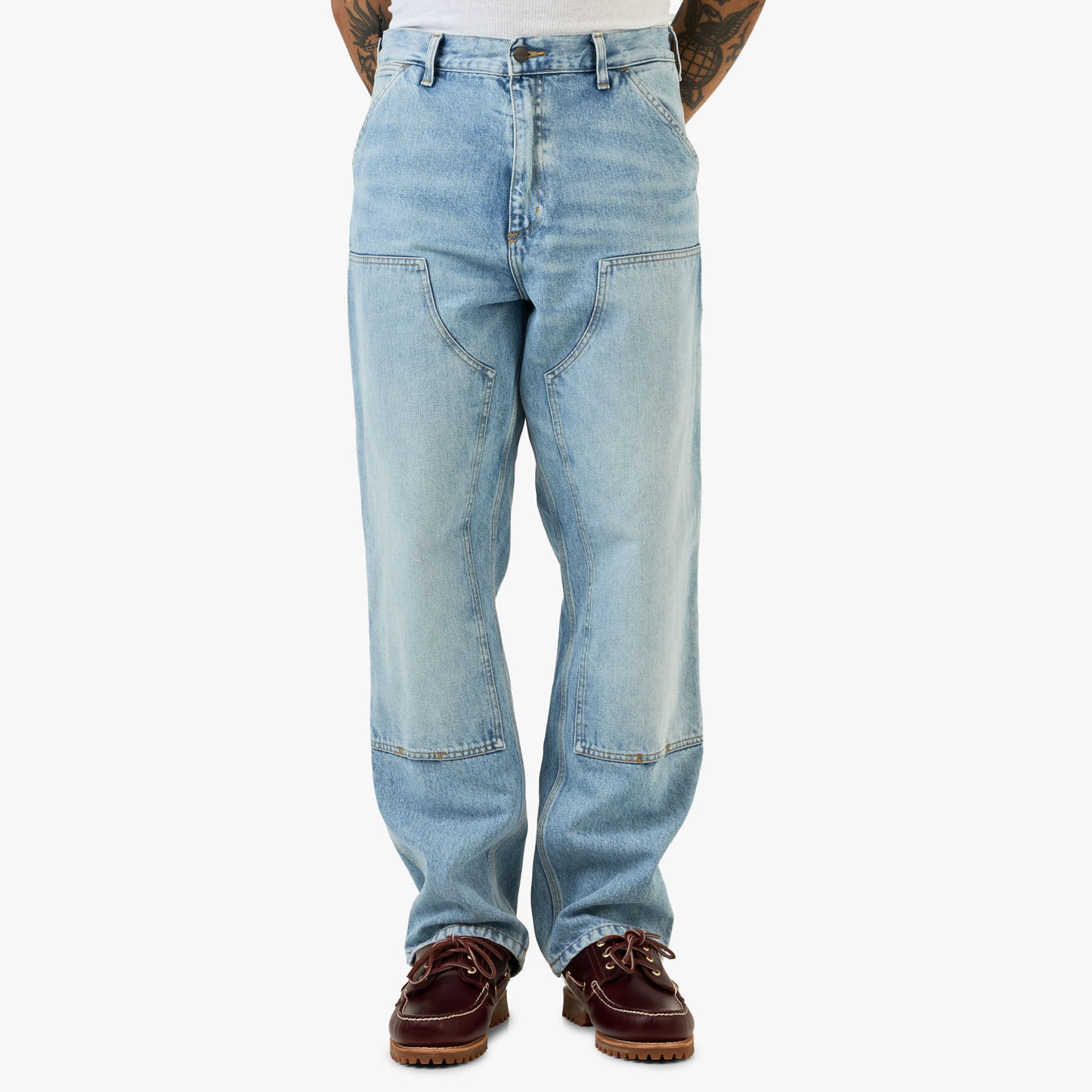 Carhartt WIP Double Knee Pant Blue / Heavy Bleached