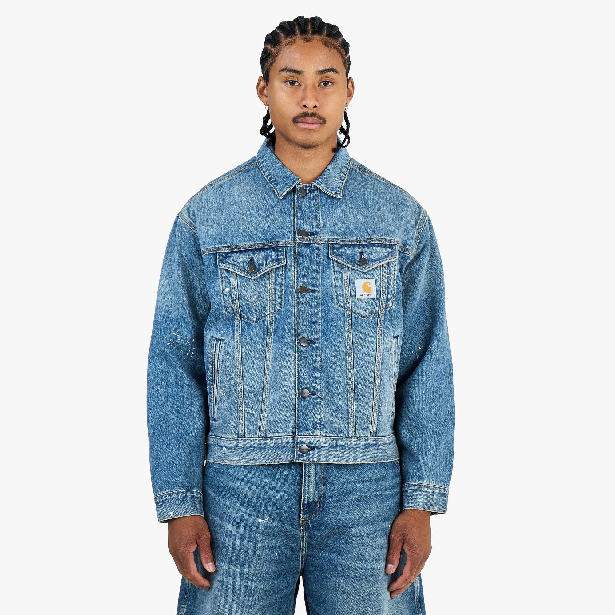 Carhartt WIP Helston Jacket Blue / Destroy Wash - Splatter – Livestock