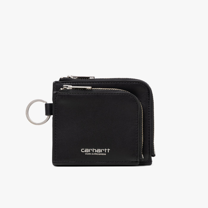 Carhartt WIP Double Vegas Zip Wallet Black / Silver 1