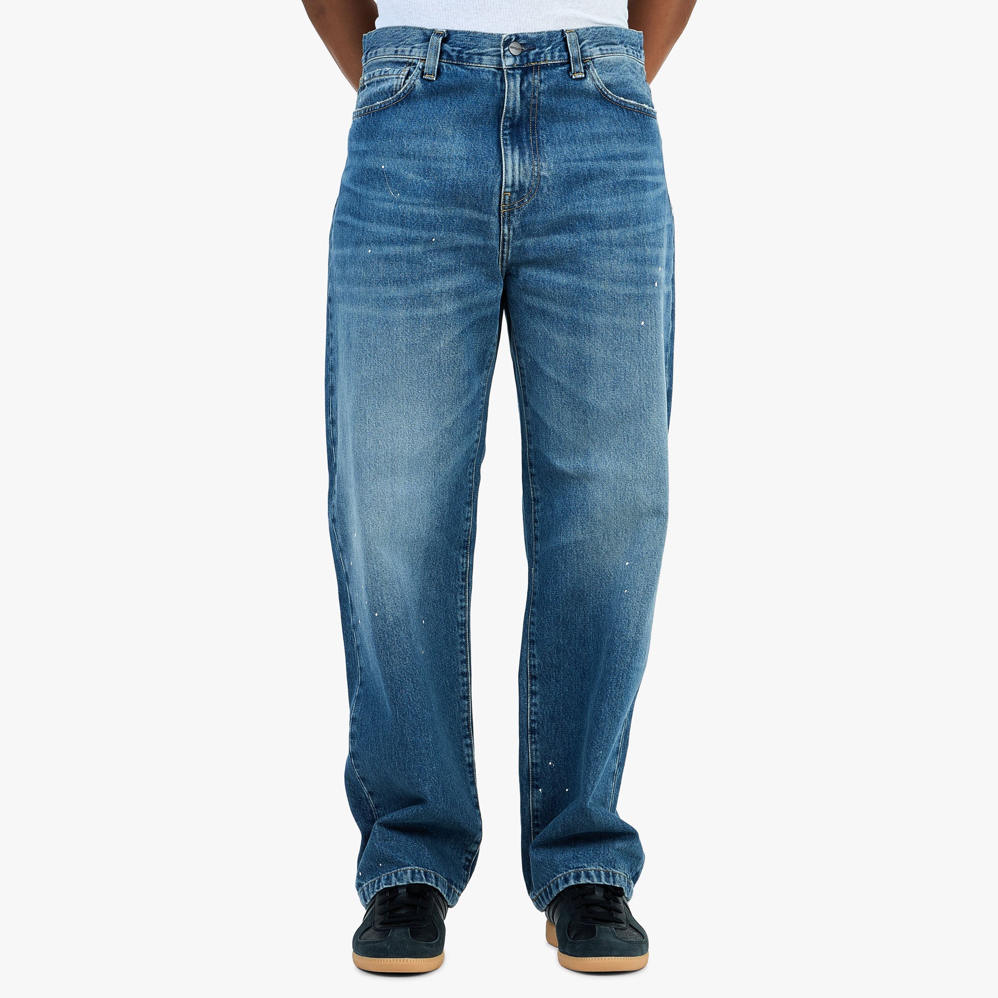 パンツ Carhartt LANDON PANT - Blue 30 Carhartt WIP Landon Pant Blue / Destroy Wash - Splatter | Livestock