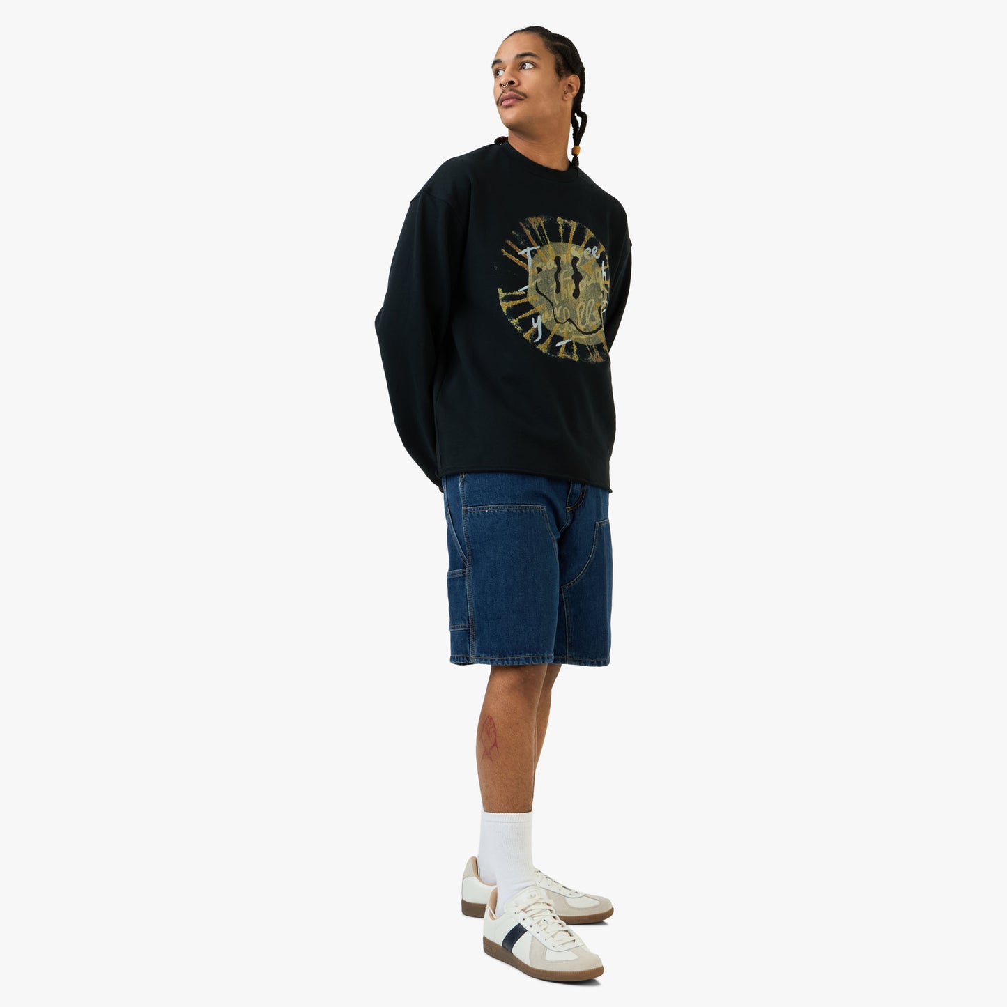 Carhartt WIP Short double épaisseur bleu / délavage intense