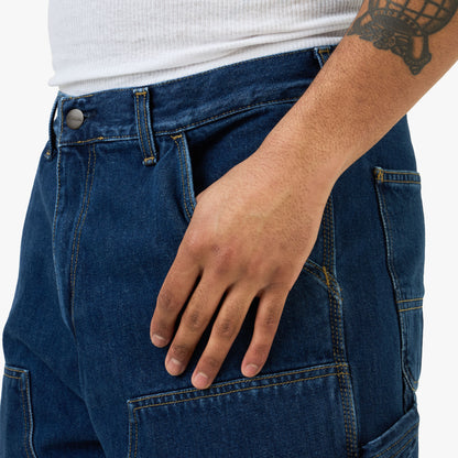 Carhartt WIP Short double épaisseur bleu / délavage intense