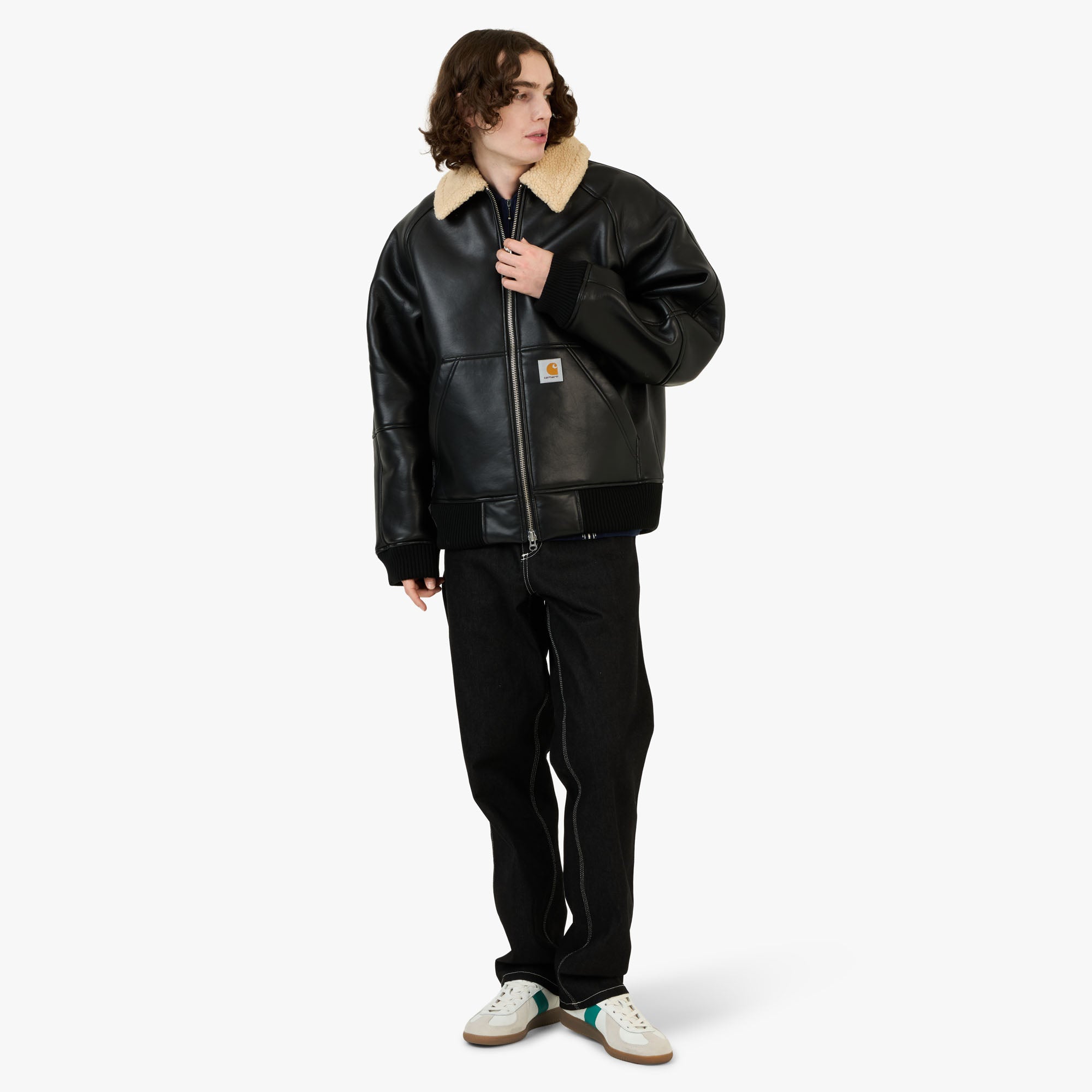 ジャケット・アウター Carhartt Shepton Jacket Black Natural xs Carhartt Wip Shepton Jacket Black/Natural – Livestock
