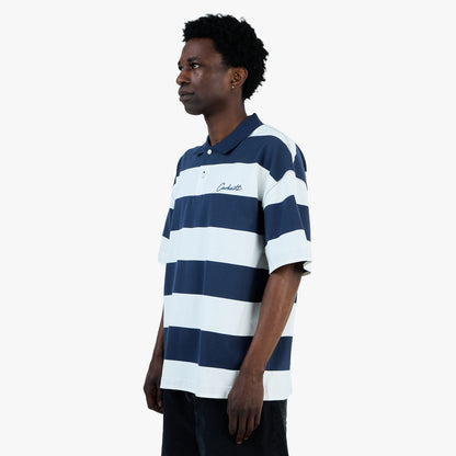 Carhartt WIP Polo Delray Rayures Delray / Bleu