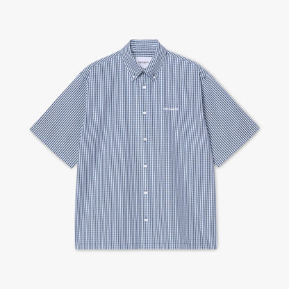 Carhartt WIP Chemise à Manches Courtes Groff Motif Carreaux Groff / Blue River