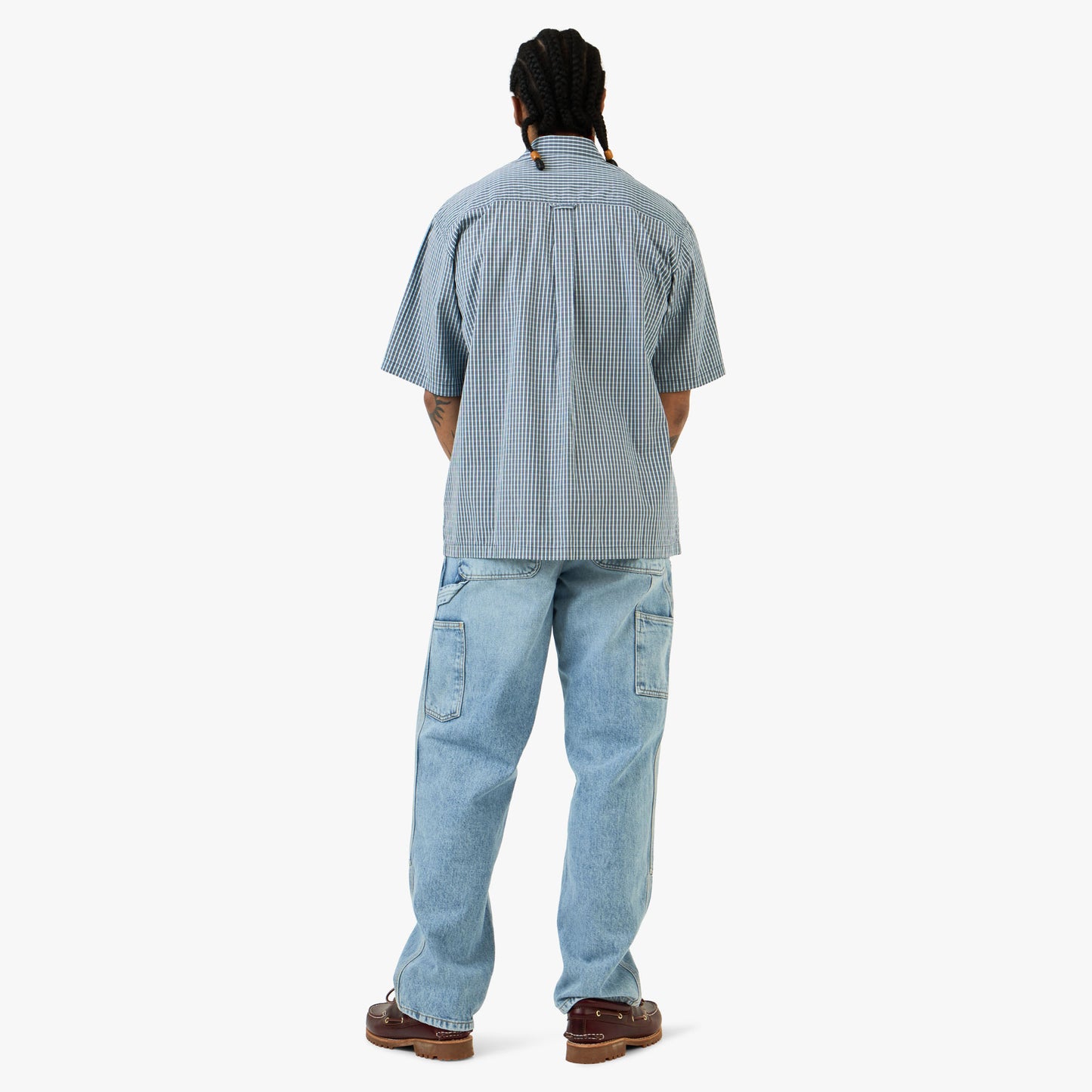 Carhartt WIP Chemise à Manches Courtes Groff Motif Carreaux Groff / Blue River