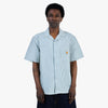 Carhartt WIP Leavel Shirt Leavel Stripe / Blue River - Wax 1