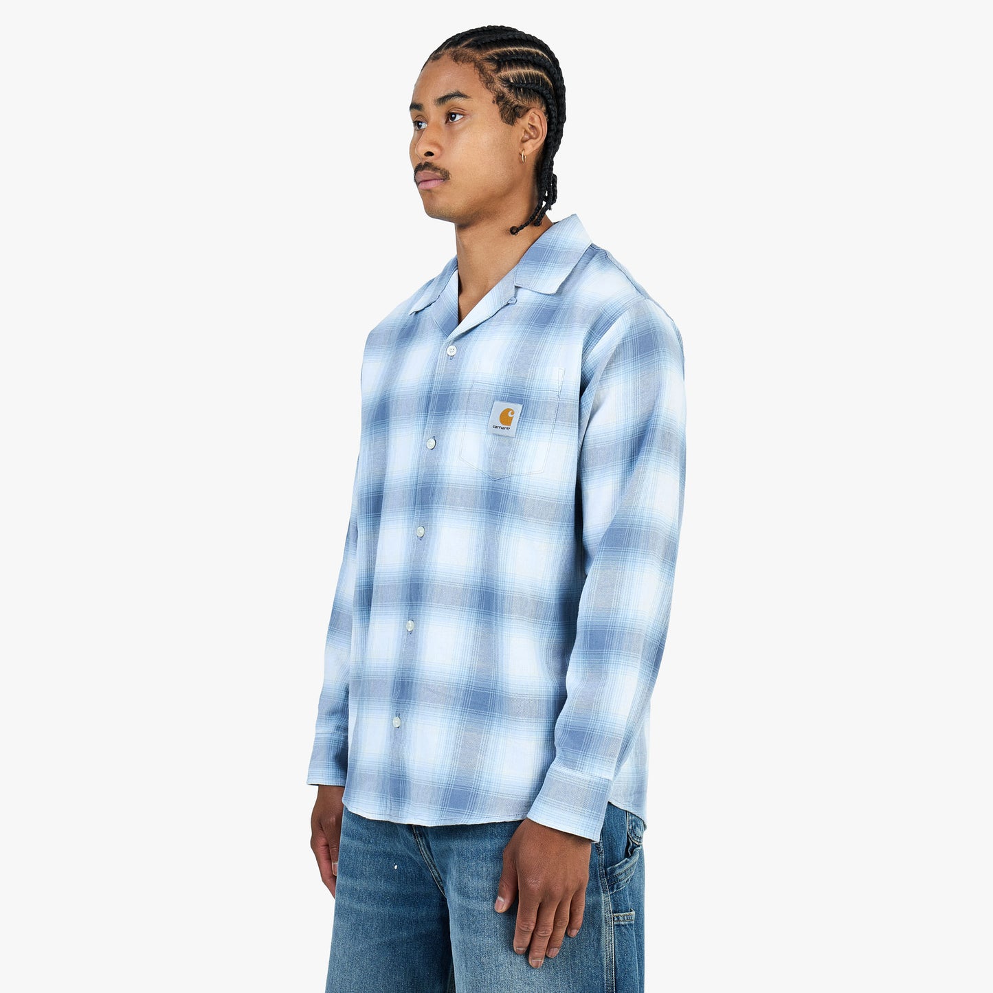 Carhartt WIP Chemise Manches Longues Tyers À Carreaux Tyers / Bleu Ombre
