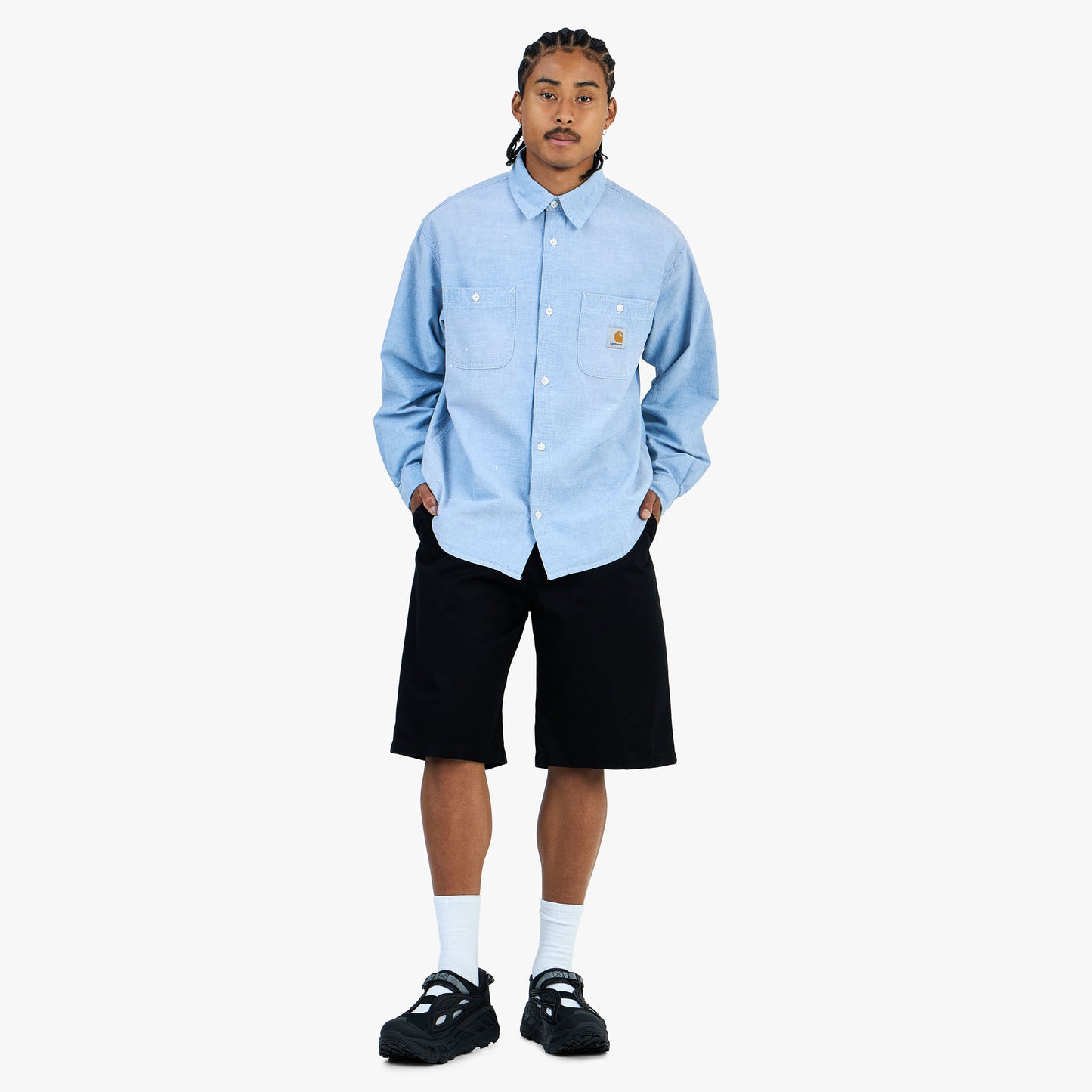 Carhartt WIP Chemise de peintre manches longues Bleu / Éclaboussures