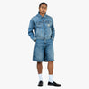 Carhartt WIP OG Single Knee Short Blue / Destroy Wash - Éclaboussures 6