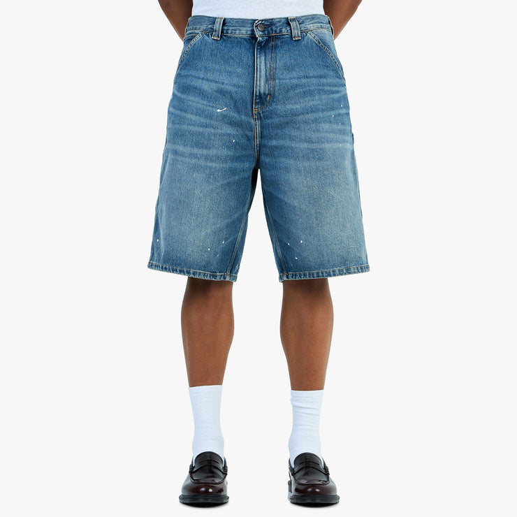 Carhartt WIP OG Single Knee Short Blue / Destroy Wash - Éclaboussures 1