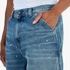 Carhartt WIP OG Single Knee Short Blue / Destroy Wash - Éclaboussures 4