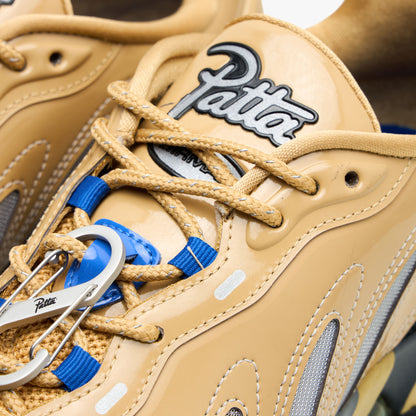 ** NE PAS UTILISER RTV MARS 26 ** Nike x Patta Air Max Dn8 Club Gold / Argent Métallisé - Bleu Royal