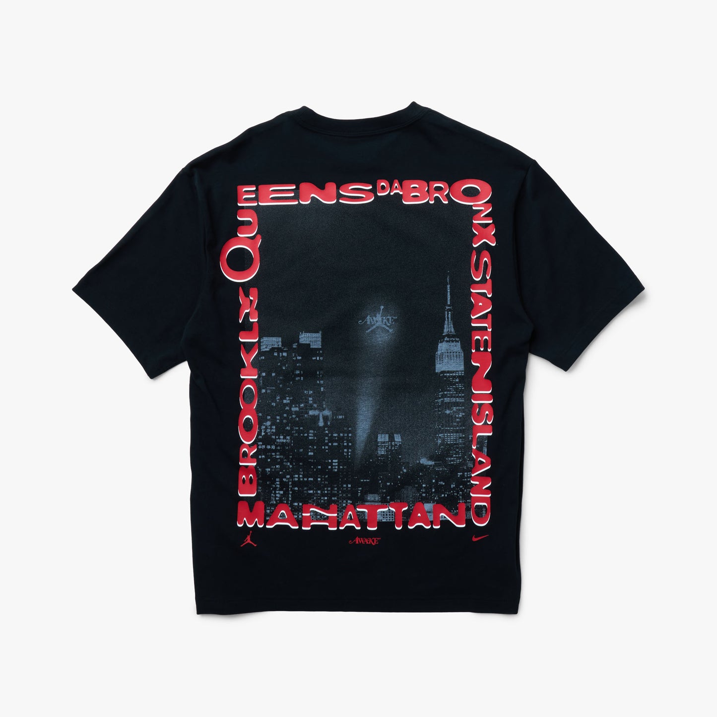 Jordan x Awake NY T-Shirt Black / White - University Red