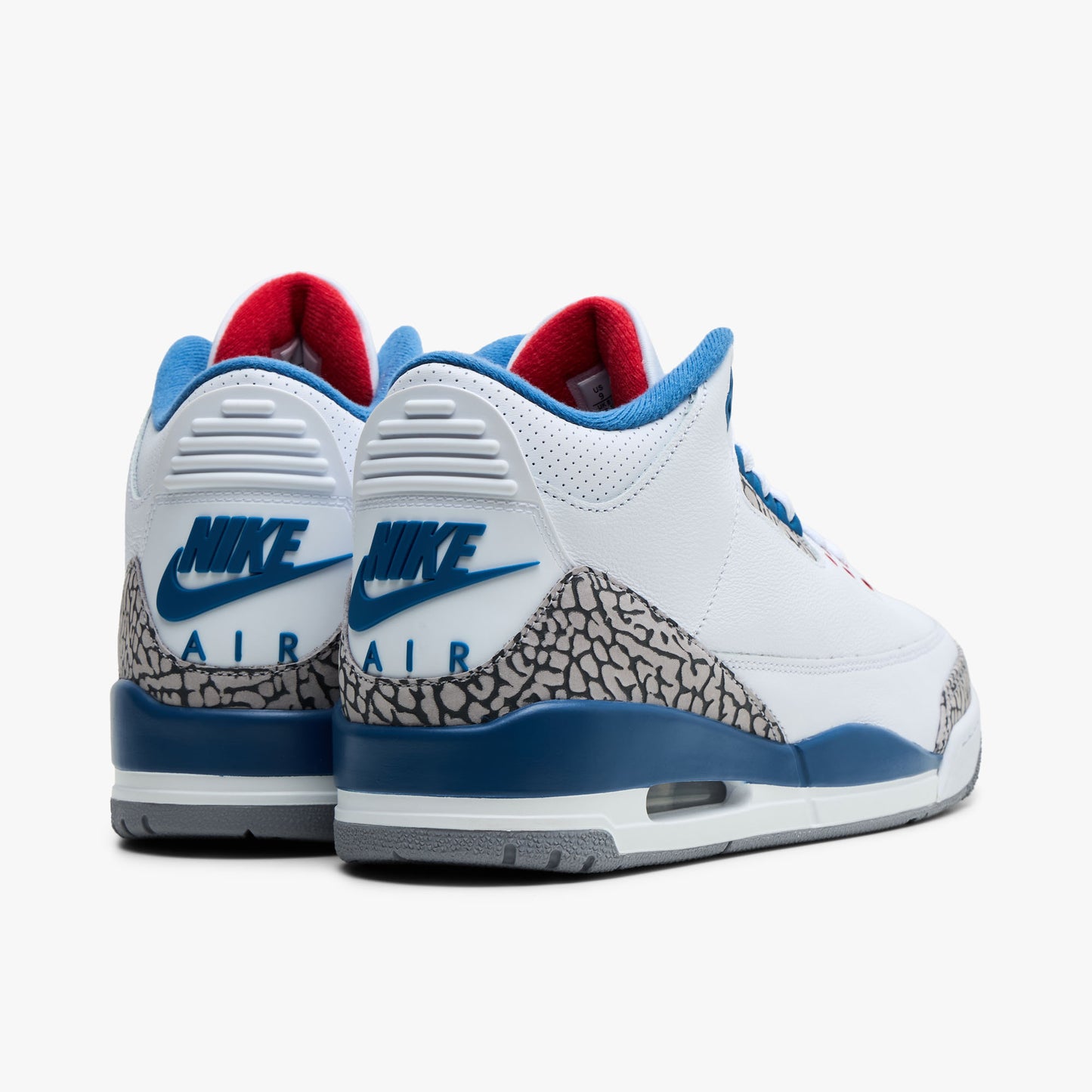 Jordan 3 Retro White / True Blue - Fire Red