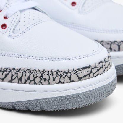 Jordan 3 Retro White / True Blue - Fire Red